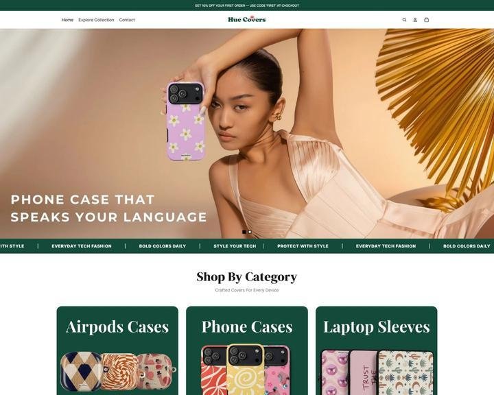 Shopify store design — skincare brand